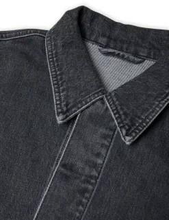 Black Denim Johnny Jacket