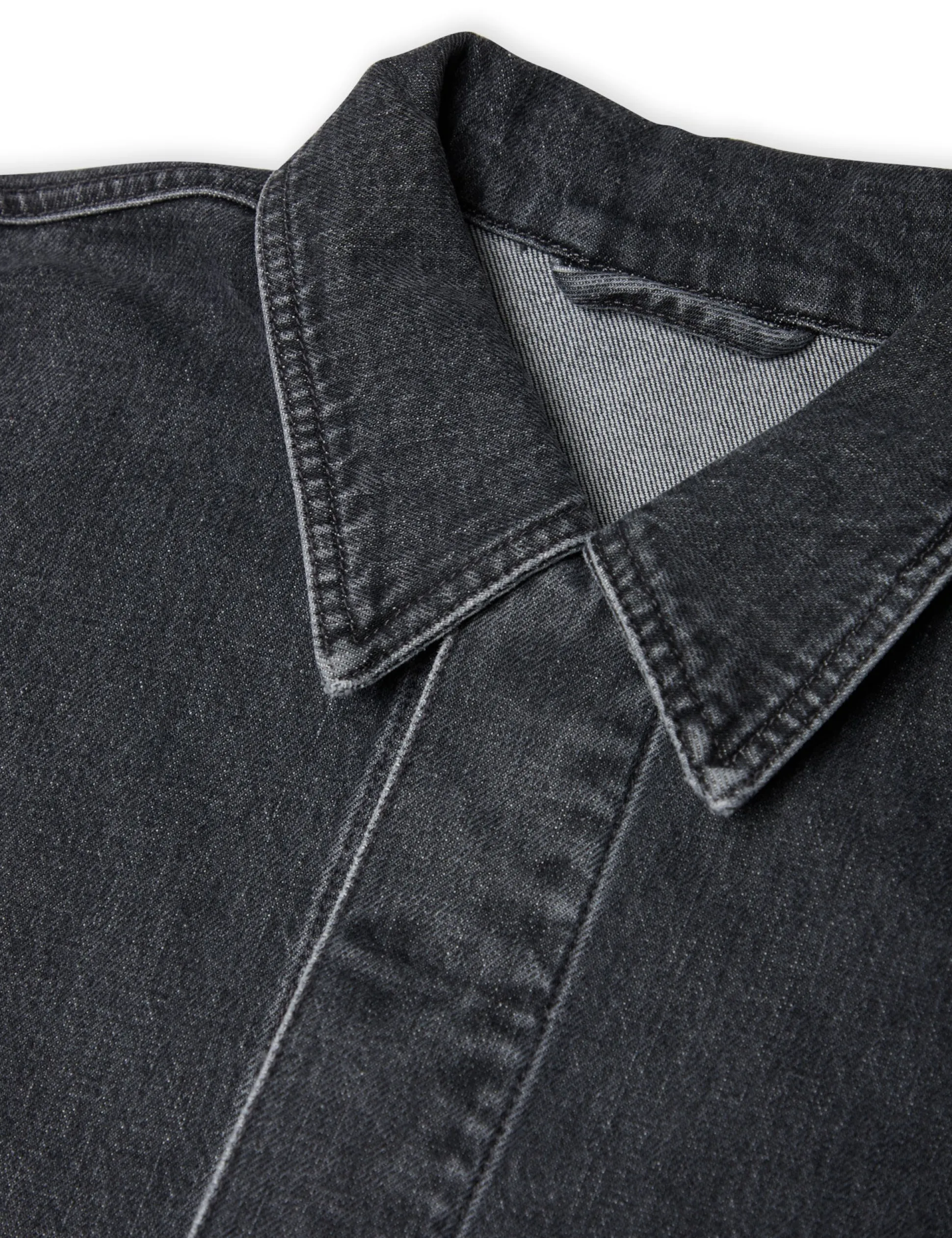 Black Denim Johnny Jacket