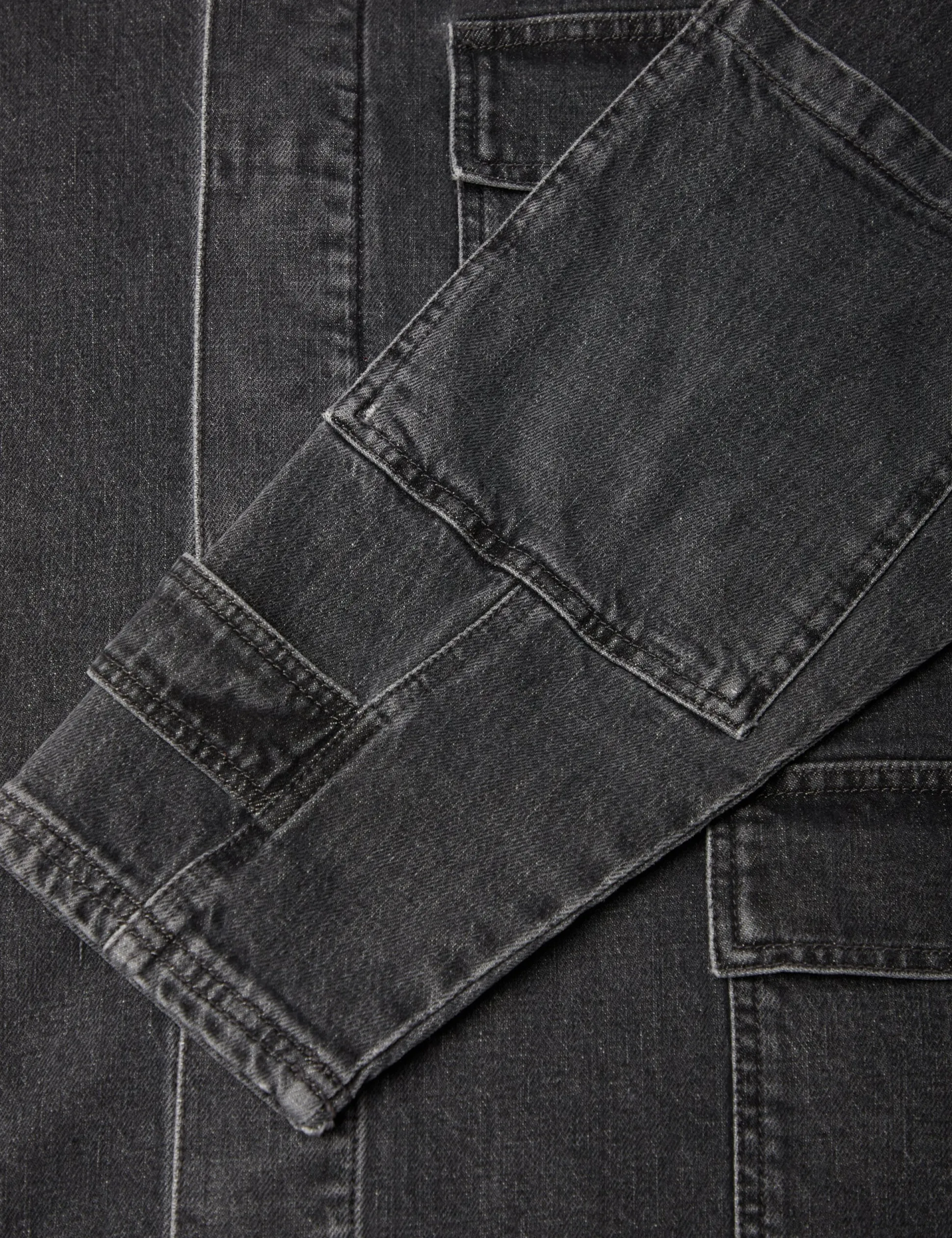 Black Denim Johnny Jacket