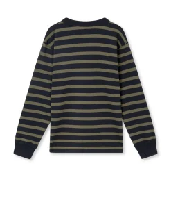 Cotton Jersey Stripe Carlito Tee LS