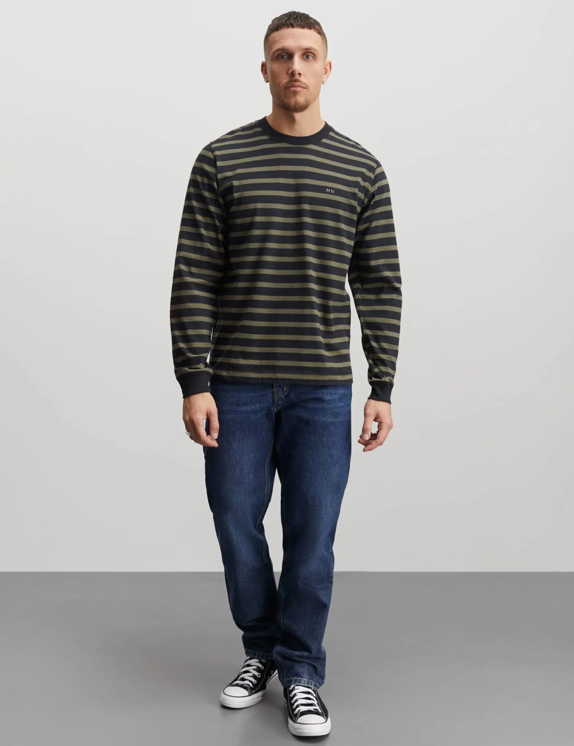 Cotton Jersey Stripe Frode Tee LS