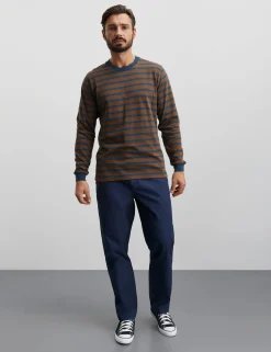 Cotton Jersey Stripe Frode Tee LS
