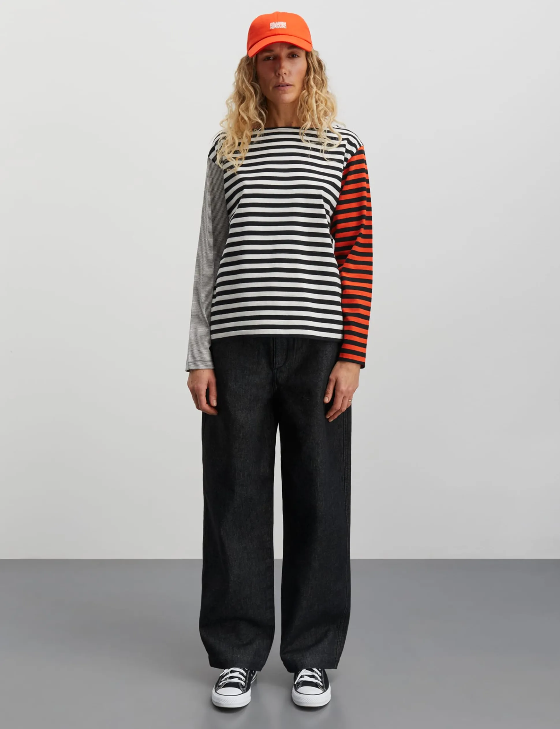 Crisp Jersey Silke Block Tee LS