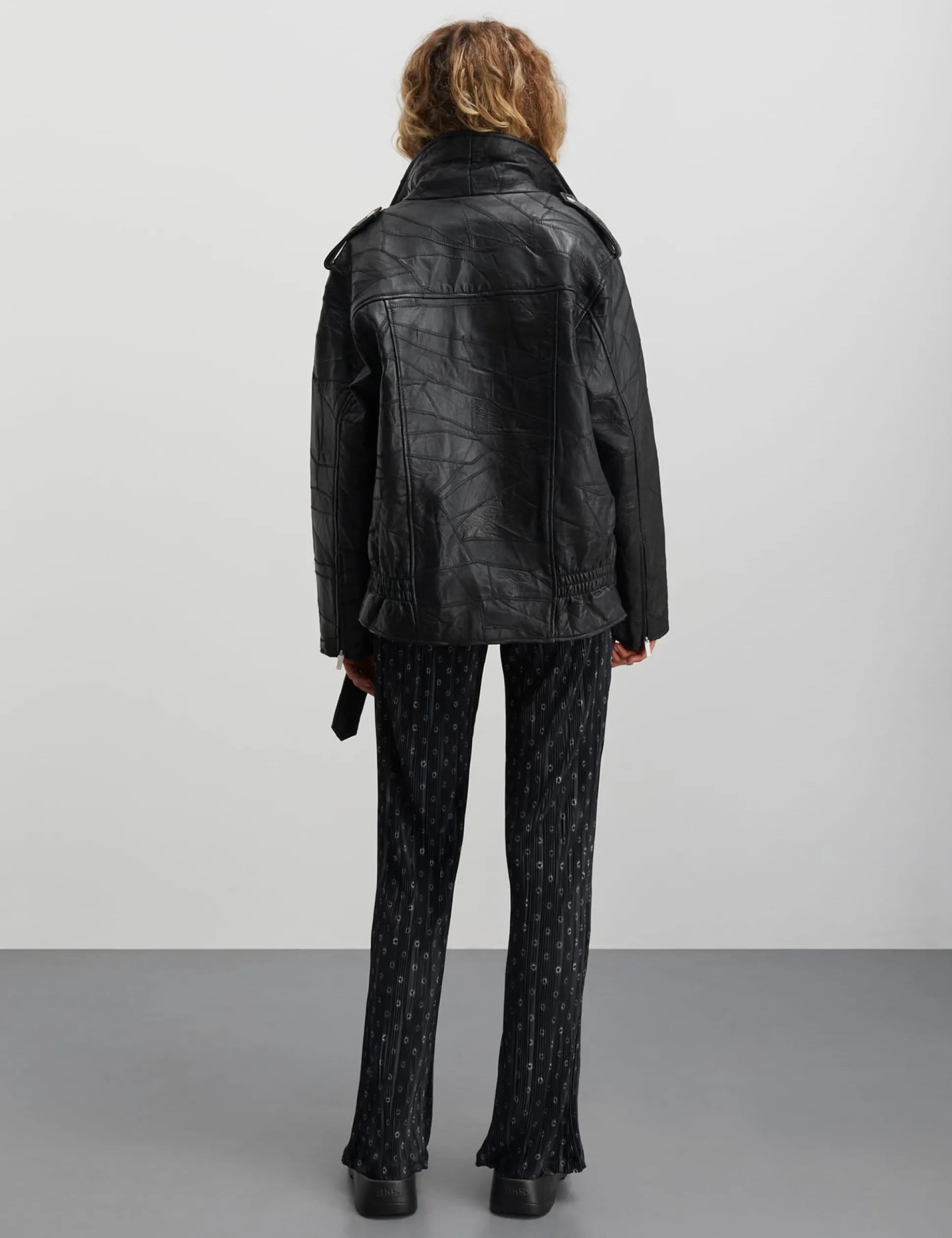 Patch Leather Berline Jacket